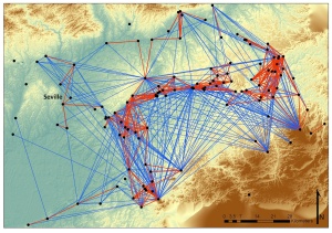 Visibility networks in Southern Spain